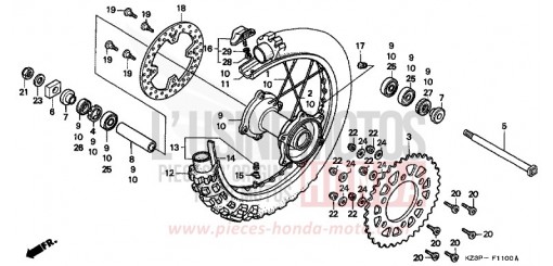 REAR WHEEL CR250RW de 1998